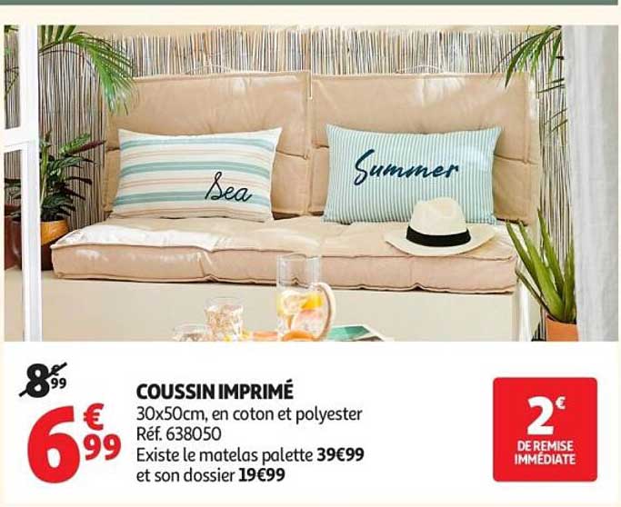 COUSSIN IMPRIMÉ
