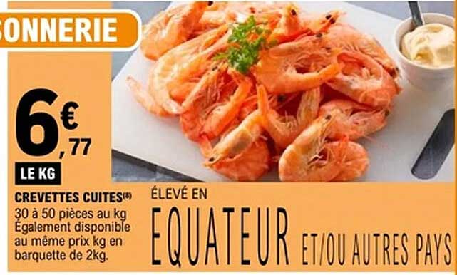CREVETTES CUITES￼