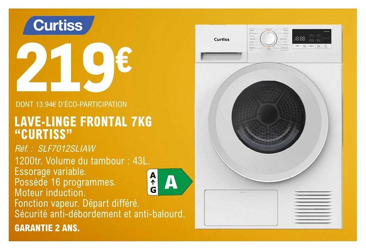 Curtiss LAVE-LINGE FRONTAL 7KG