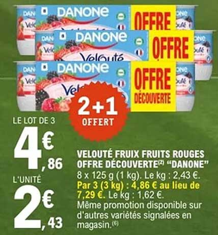 Danone Velouté Fruix Fruits Rouges