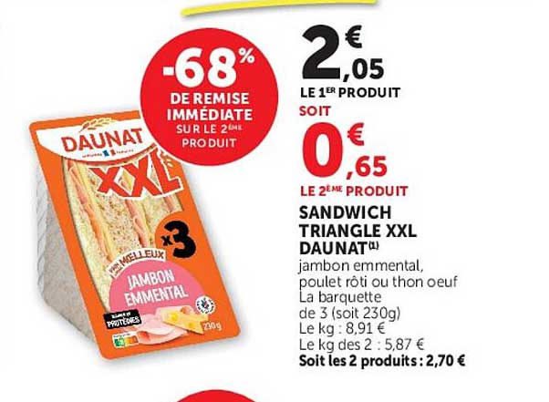 DAUNAT Sandwich Triangle XXL