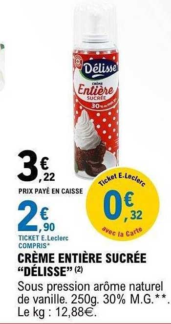 Délicesse Crème entière sucrée