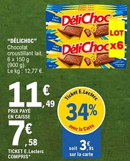 DéliChoc Chocolat croustillant lait