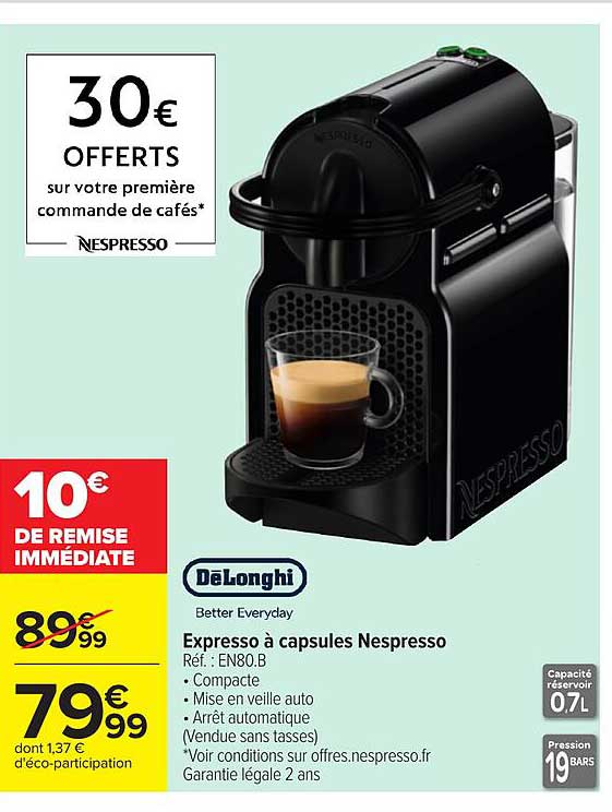 DeLonghi Expresso à capsules Nespresso