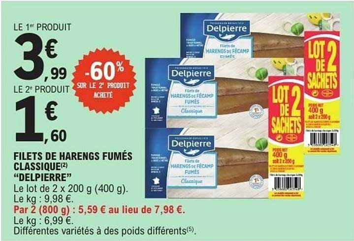 Delpierre Filets de Harengs Fumés Classiques