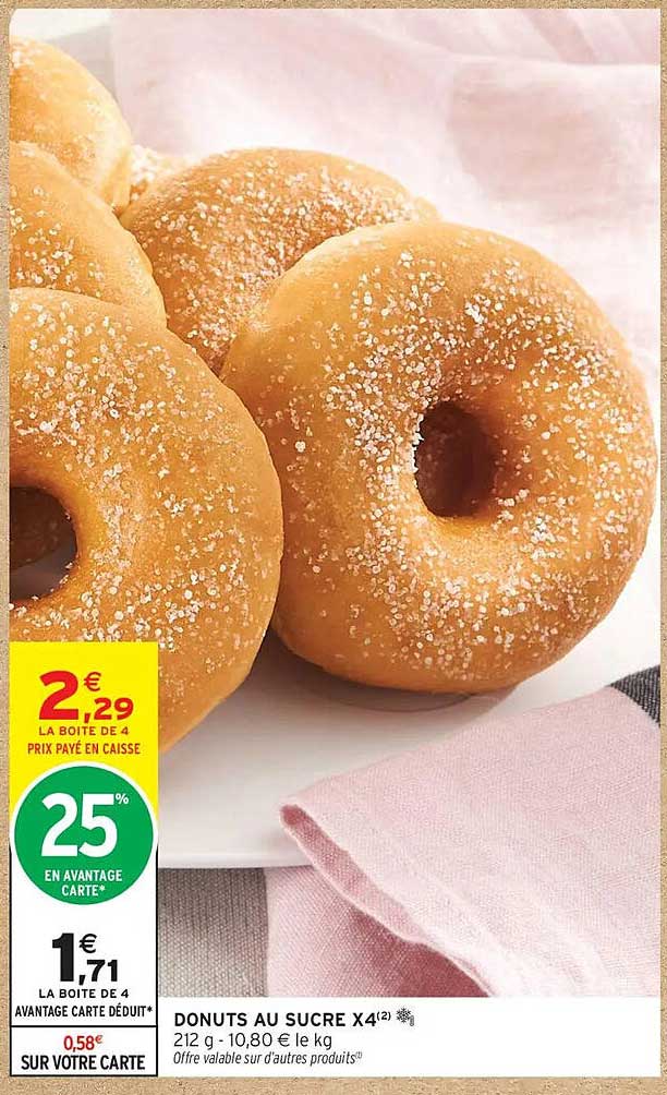 DONUTS AU SUCRE X4