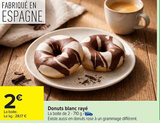 Donuts blanc rayé