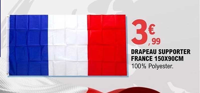 DRAPEAU SUPPORTER FRANCE 150X90CM