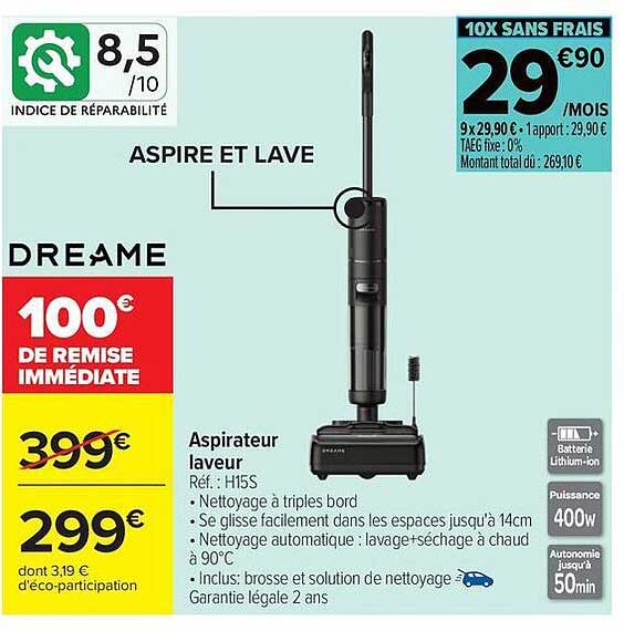 DREAME Aspirateur laveur