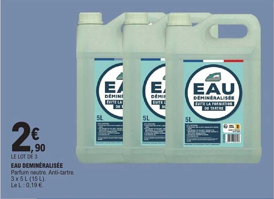EAU DEMINÉRALISÉE