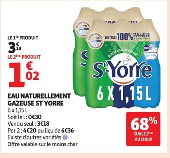 EAU NATURELLEMENT GAZEUSE ST YORRE