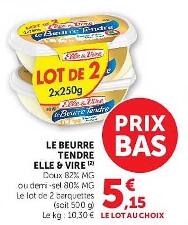 Elle & Vire Le Beurre Tendre