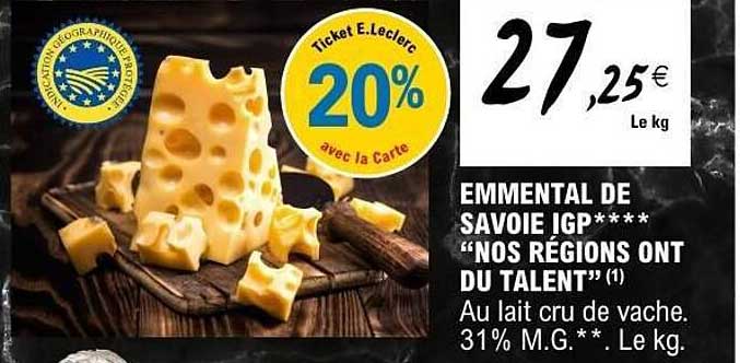 EMMENTAL DE SAVOIE IGP