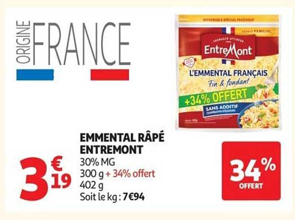 Emmental râpé Entremont