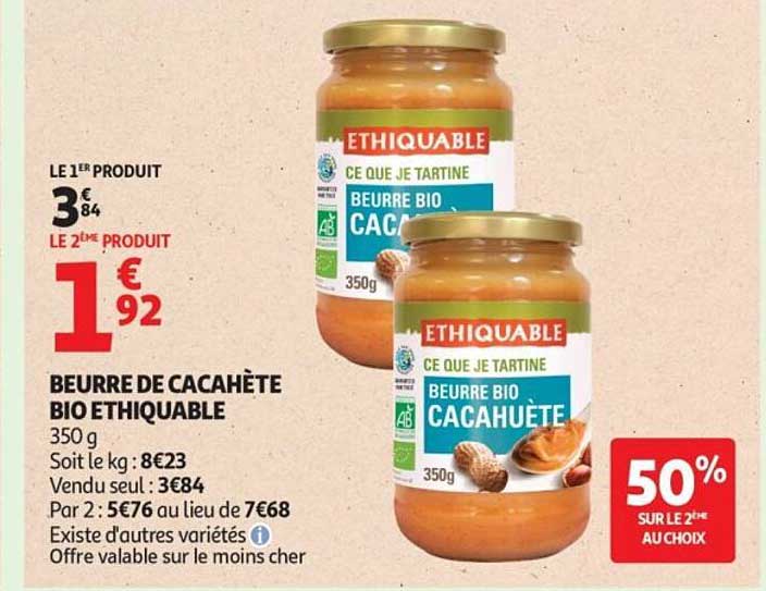 ETHIQUABLE Beurre Bio Cacahuète
