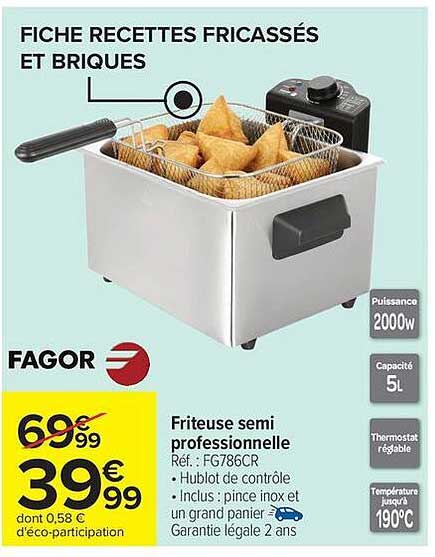 FAGOR Friteuse semi professionnelle