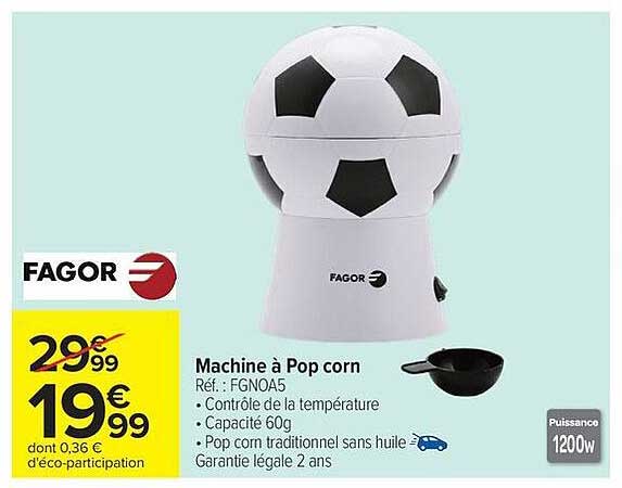 FAGOR Machine à Pop corn