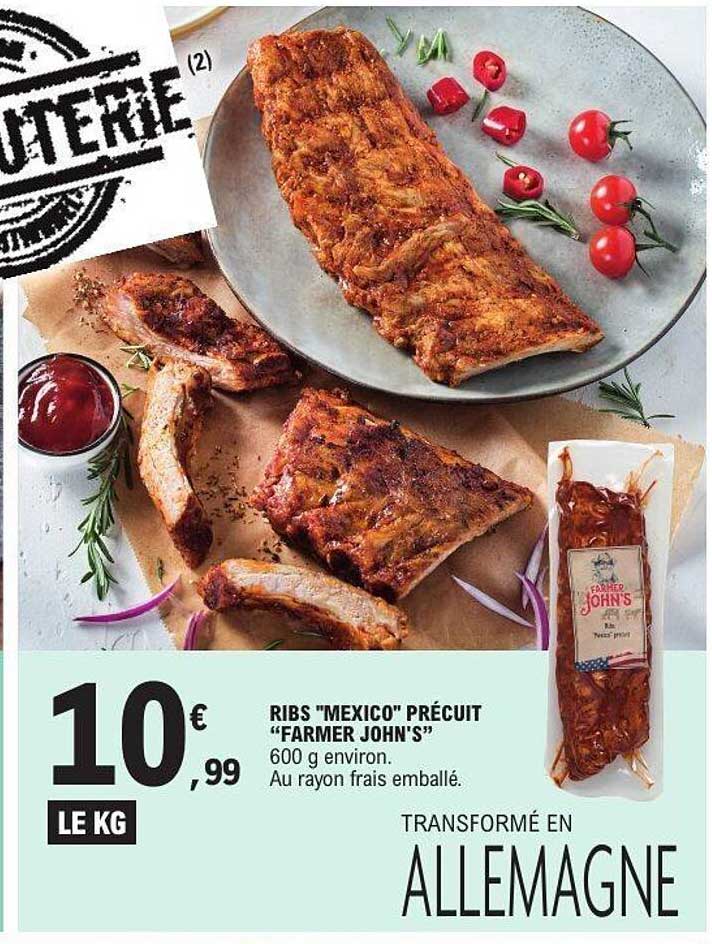 Farmer John's Ribs "Mexico" Précuit