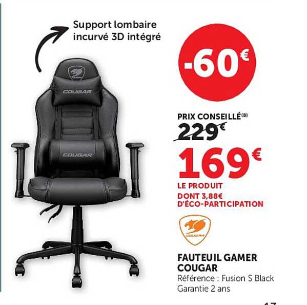 FAUTEUIL GAMER COUGAR