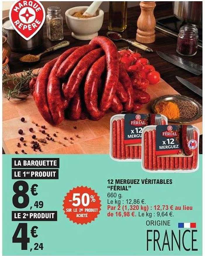 FÉRIAL 12 MERGUEZ VÉRITABLES