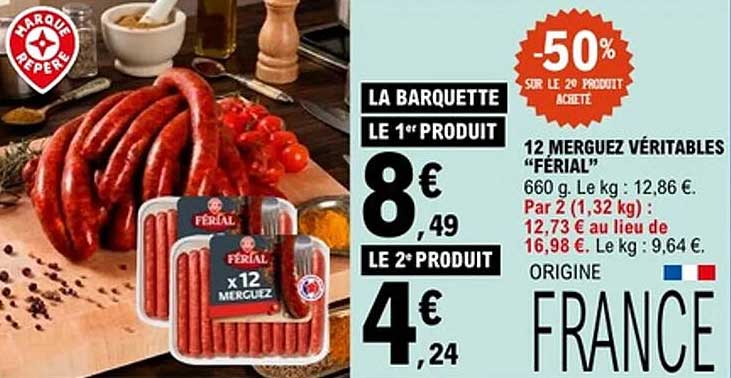 Férial 12 Merguez Véritables