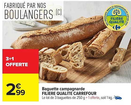 FILIERE QUALITE CARREFOUR Baguette campagnarde