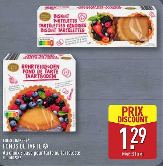 FINEST BAKERY FONDS DE TARTE