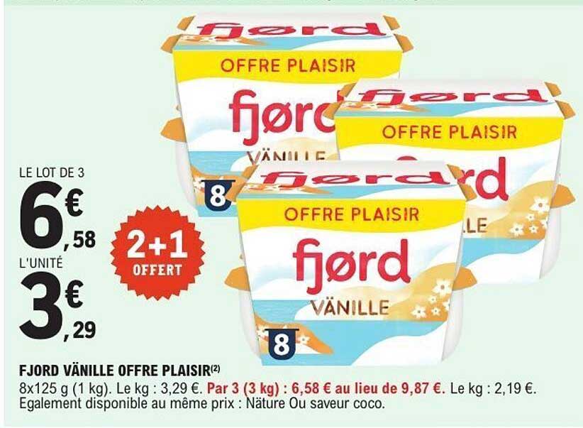 FJORD VÄNILLE OFFRE PLAISIR