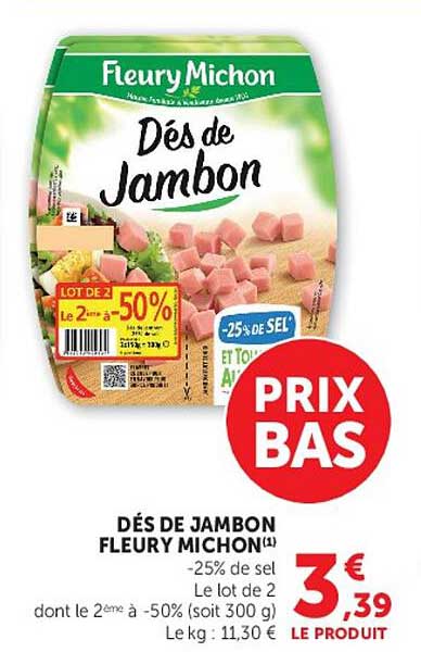 Fleury Michon Dés de Jambon