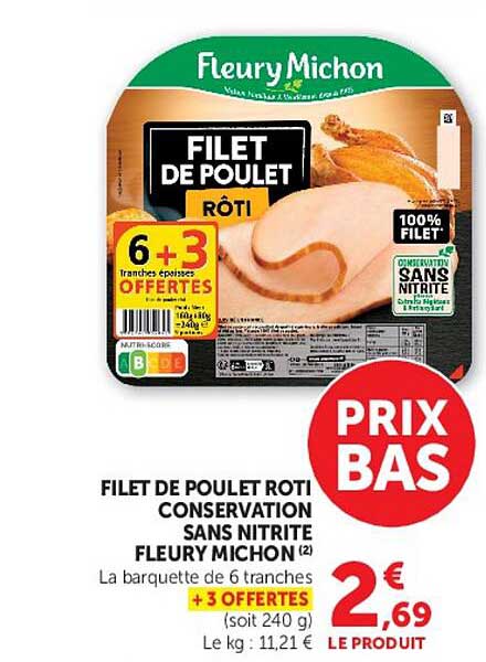 Fleury Michon Filet de Poulet Rôti