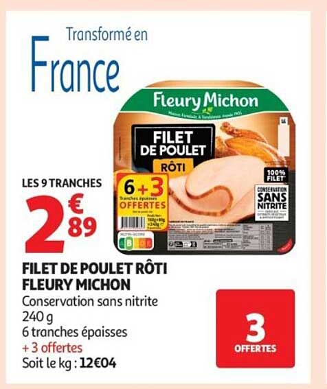 Fleury Michon Filet de poulet rôti
