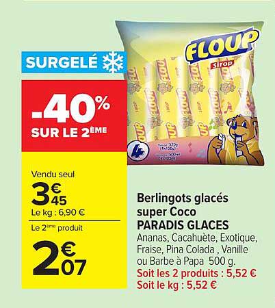 Floup Berlingots glacés super Coco PARADIS GLACES