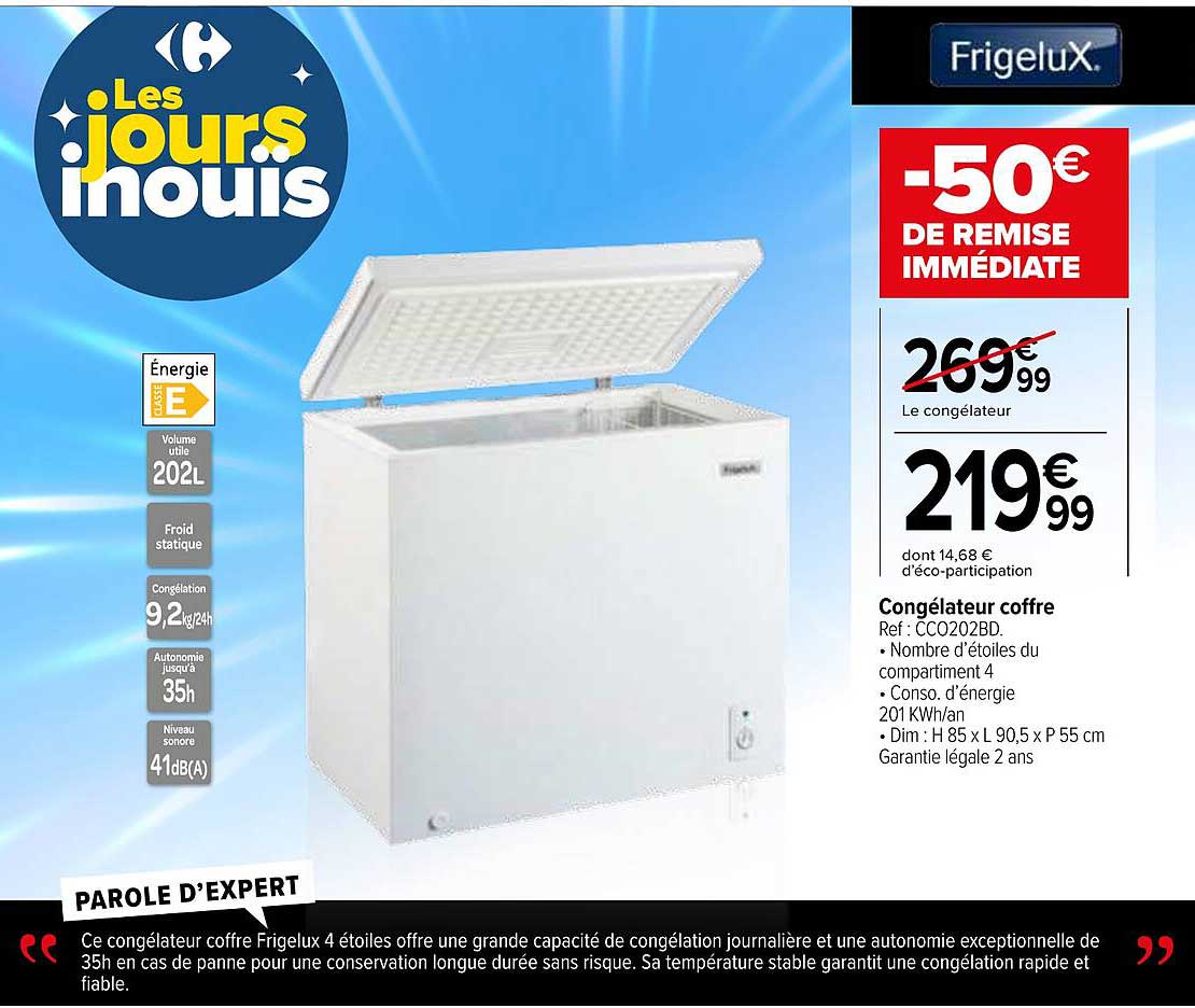 Frigelux Congélateur coffre