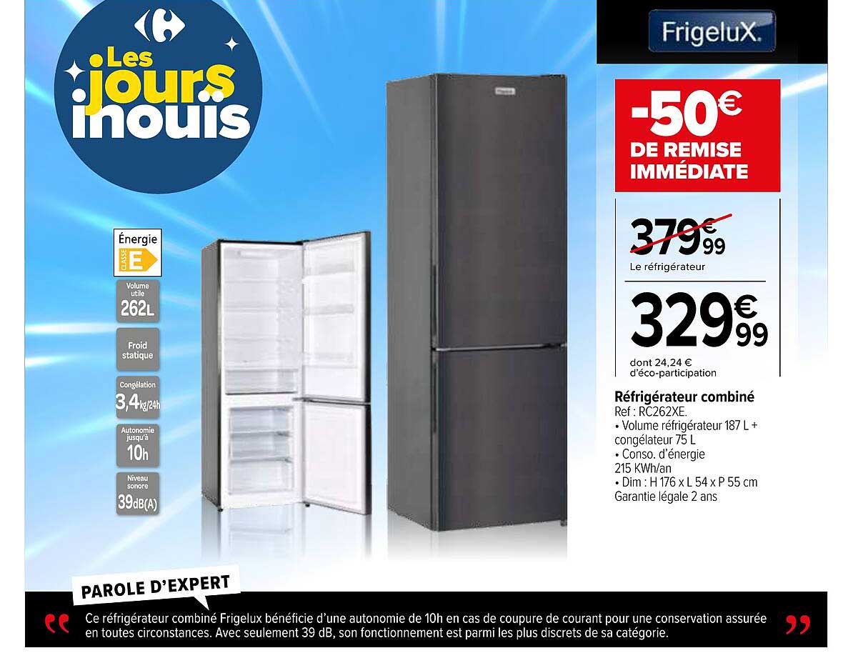 Frigelux Réfrigérateur combiné