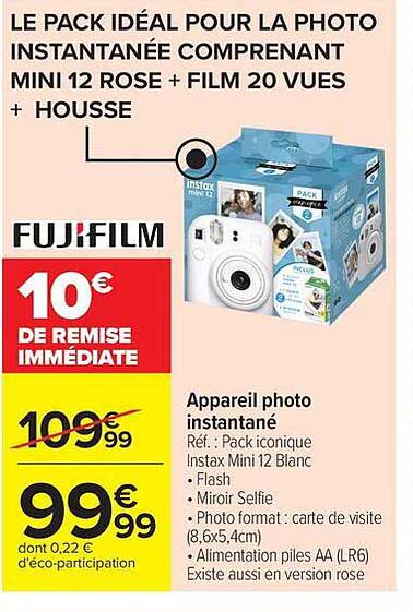 FUJIFILM Instax Mini 12 Blanc