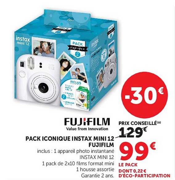 FUJIFILM PACK ICONIQUE INSTAX MINI 12