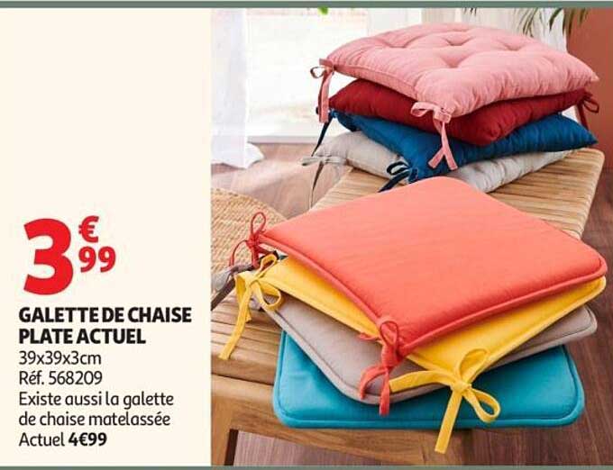 GALETTE DE CHAISE PLATE ACTUEL