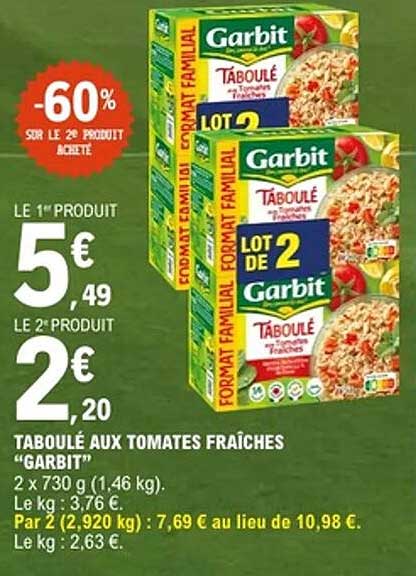 Garbit Taboulé aux tomates fraîches