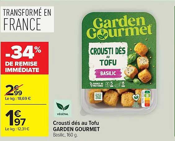 Garden Gourmet Crousti dés au Tofu