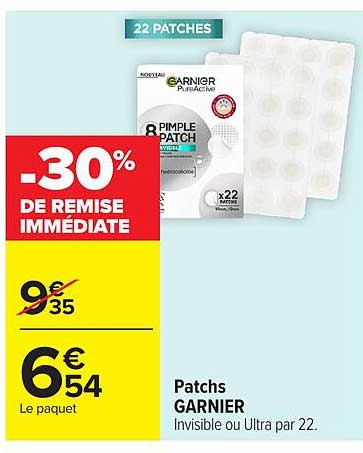 GARNIER Patches Invisible ou Ultra par 22