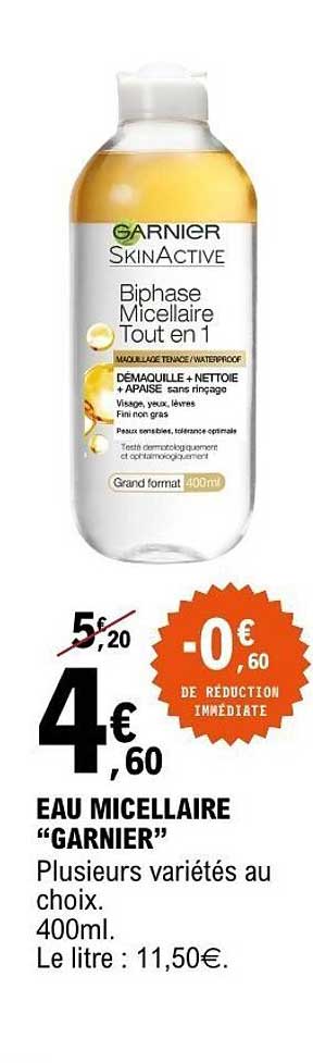 Garnier SkinActive Biphase Micellaire Tout en 1