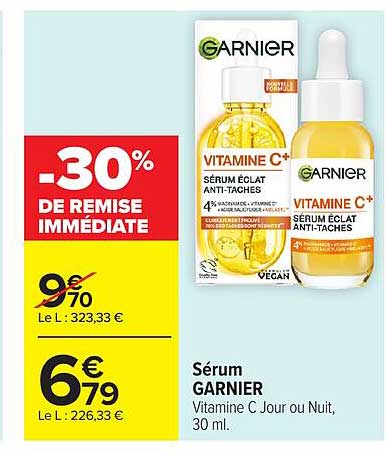 GARNIER Vitamine C+ Sérum éclat anti-taches