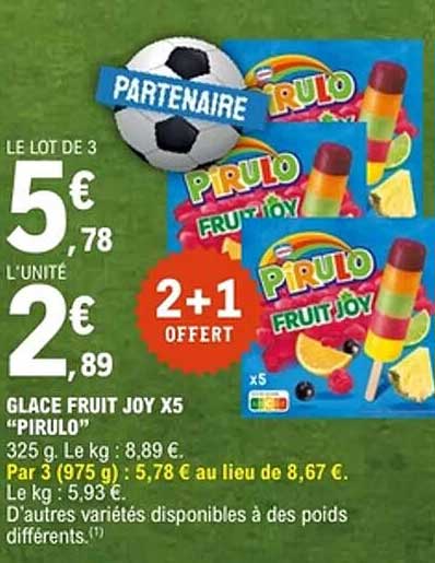 Glace Fruit Joy x5 "Pirulo