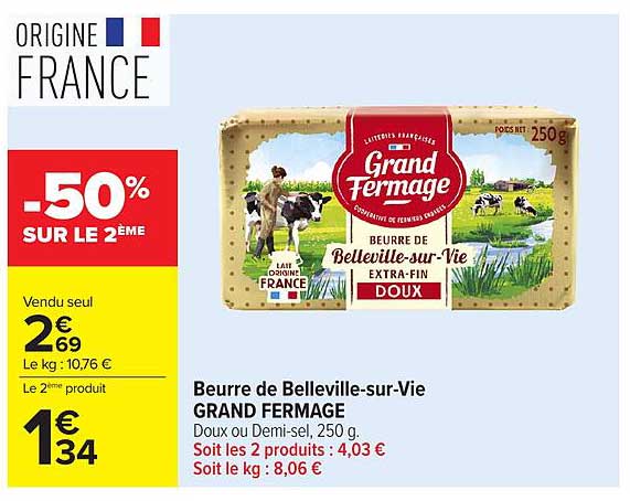 Grand Fermage Beurre de Belleville-sur-Vie