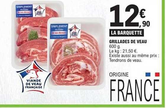 GRILLADES DE VEAU