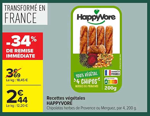 Happyvore Chipolatas herbes de Provence