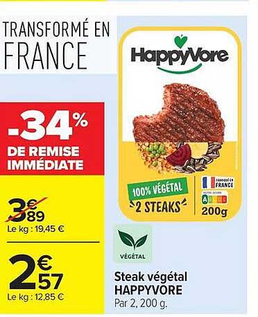 HappyVore Steak végétal