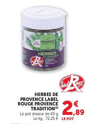 HERBES DE PROVENCE LABEL ROUGE PROVENCE TRADITION