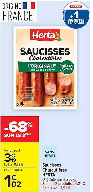 Herta Saucisses Charcutières