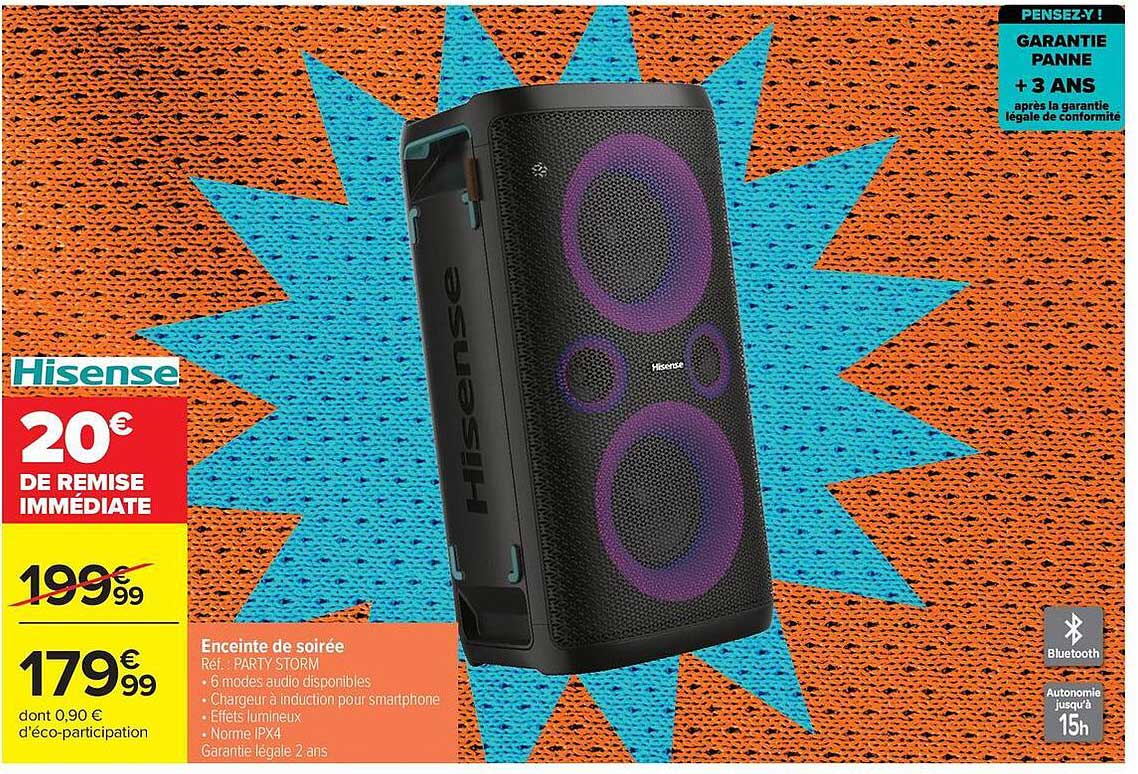 Hisense Enceinte de soirée